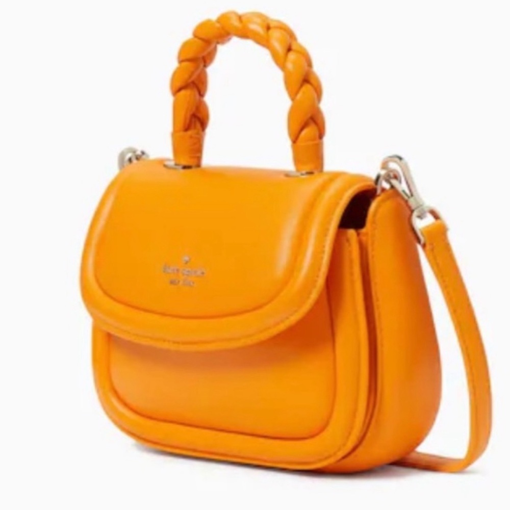 Kate Spade cross body puffy orange bag